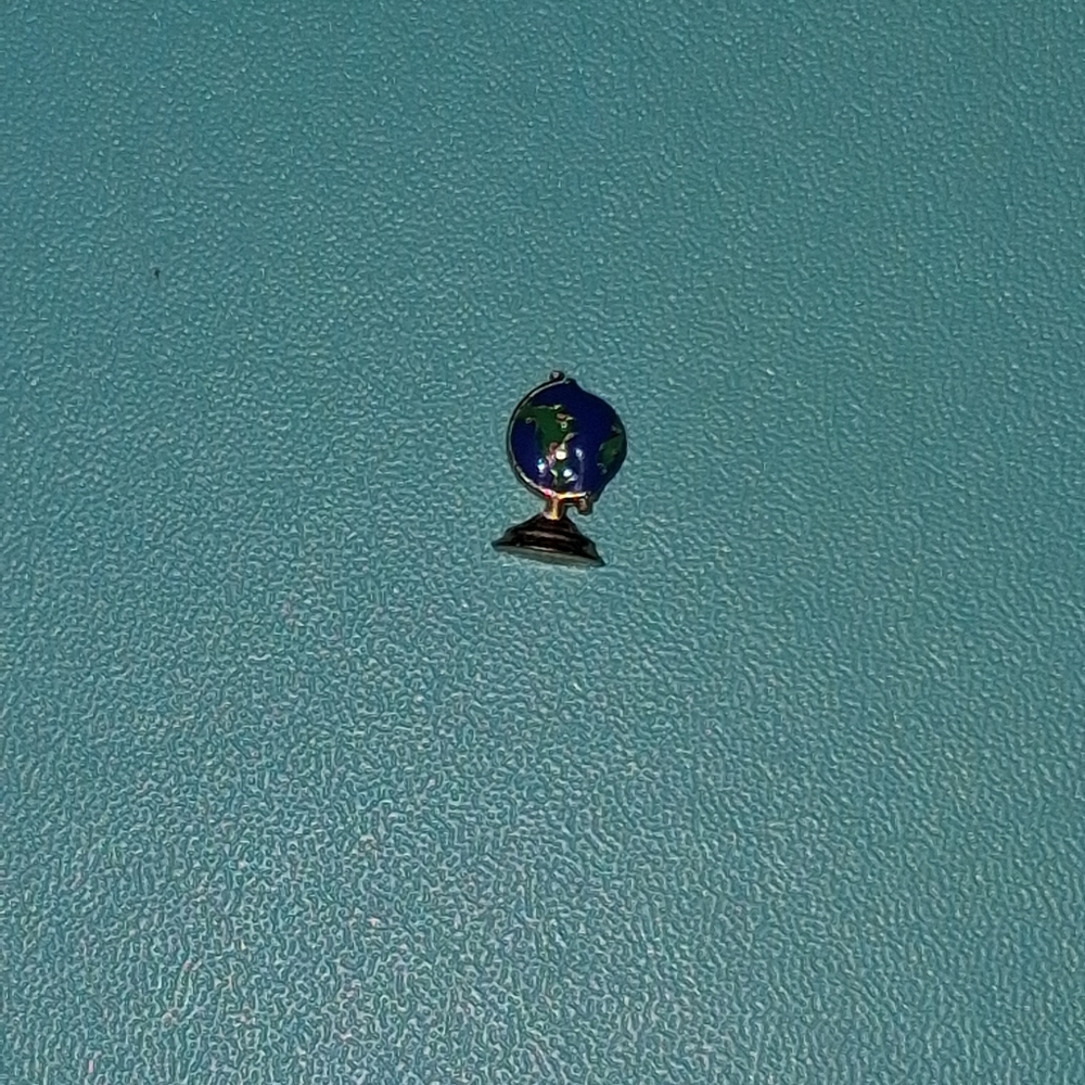 Blue and Green Globe Gold Globe Charm Origami Owl